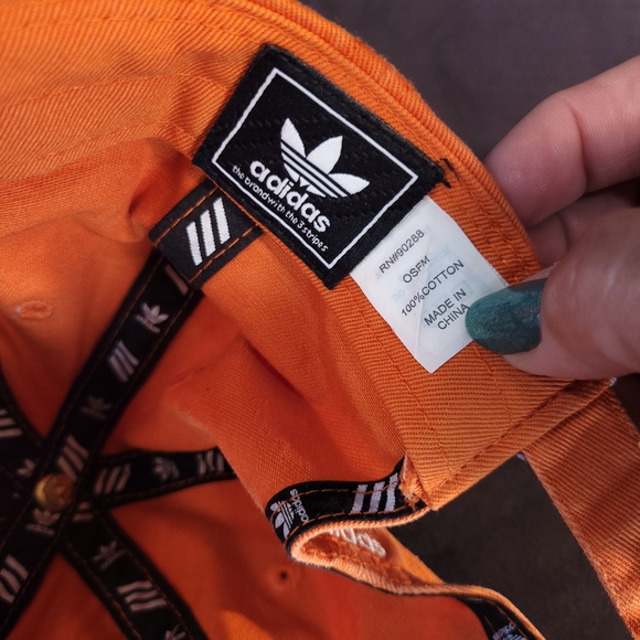 Adidas Bright Orange Baseball Cap - Picture 5 of 8